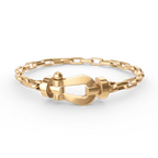 ⭐Miroze FORCE LARGE HORSESHOE CLASP  METAL BRACELET