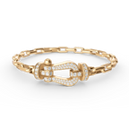 ⭐Miroze FORCE LARGE HORSESHOE CLASP  METAL BRACELET