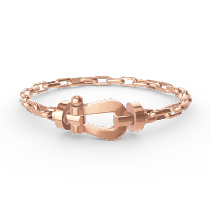 [⭐Miroze]FORCE LARGE HORSESHOE CLASP  METAL BRACELET
