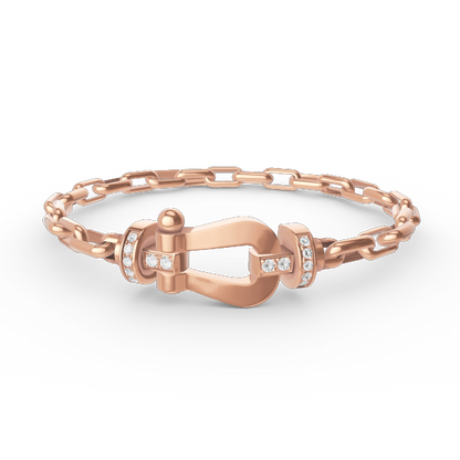 [⭐Miroze]FORCE LARGE HORSESHOE CLASP  METAL BRACELET