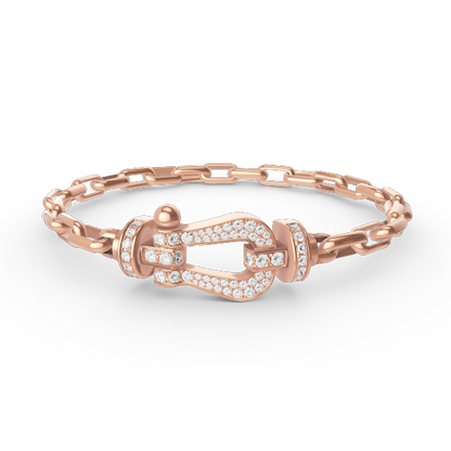 [⭐Miroze]FORCE LARGE HORSESHOE CLASP  METAL BRACELET