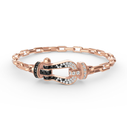 [⭐Miroze]FORCE LARGE HORSESHOE CLASP  METAL BRACELET