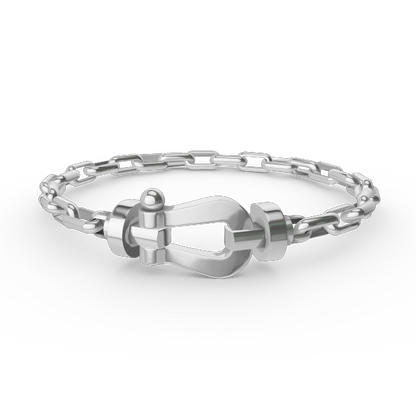 [⭐Miroze]FORCE LARGE HORSESHOE CLASP  METAL BRACELET