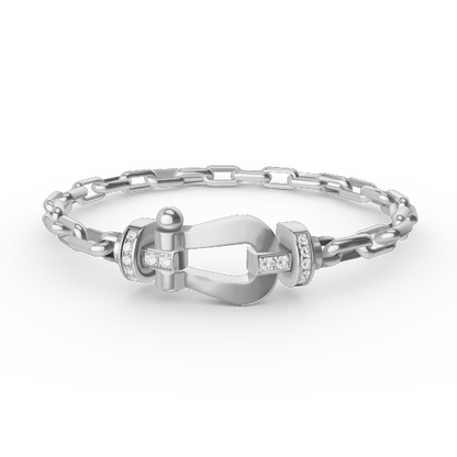[⭐Miroze]FORCE LARGE HORSESHOE CLASP  METAL BRACELET