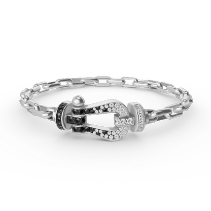 [⭐Miroze]FORCE LARGE HORSESHOE CLASP  METAL BRACELET