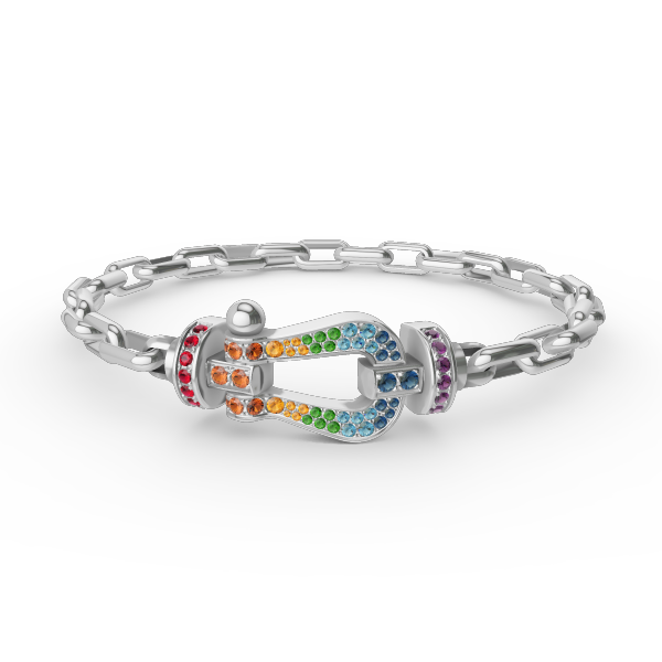 ⭐Miroze FORCE LARGE HORSESHOE CLASP  METAL BRACELET