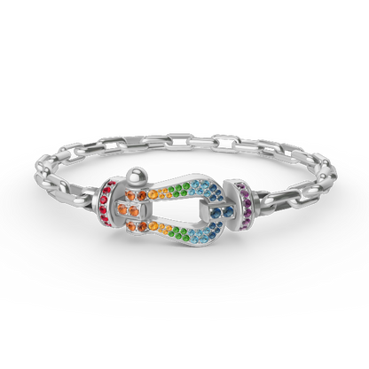 [⭐Miroze]FORCE LARGE HORSESHOE CLASP  METAL BRACELET