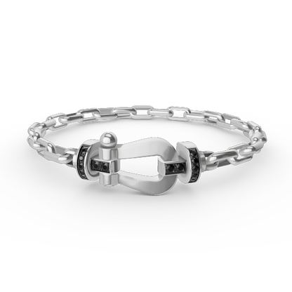 [⭐Miroze]FORCE LARGE HORSESHOE CLASP  METAL BRACELET