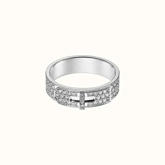 [⭐Miroze]KELLY SILVER DIAMOND RING