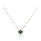⭐Miroze SUN PEDANT PINK GOLD 1 DIAMOND NECKLACE
