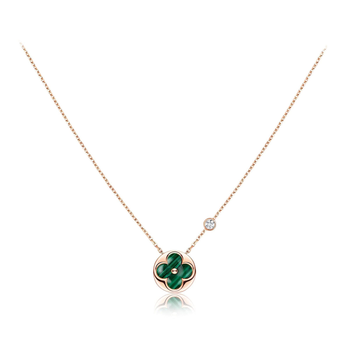 [⭐Miroze]SUN PEDANT PINK GOLD 1 DIAMOND NECKLACE