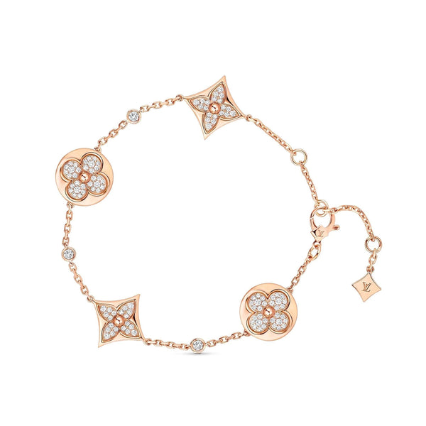 [⭐Miroze]STAR AND SUN 4 MOTIFS GOLD DIAMONDS BRACELET