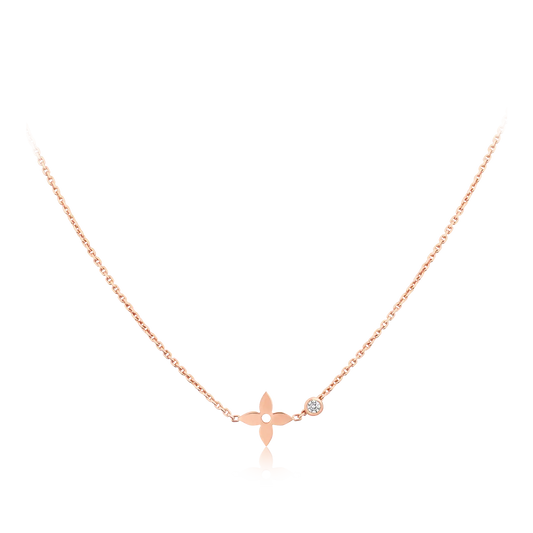 [⭐Miroze]BLOSSOM PENDANT PINK GOLD AND DIAMOND