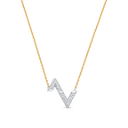 ⭐Miroze VOLT SILVER DIAMOND PEDANT NECKLACE
