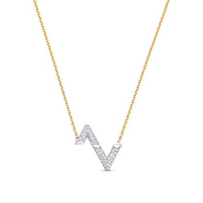 [⭐Miroze]VOLT SILVER DIAMOND PEDANT NECKLACE