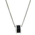 [⭐Veya]ZERO 1 BLACK CERAMIC SILVER NECKLACE