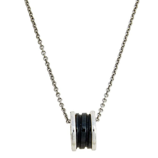 [⭐Miroze]ZERO 1 BLACK CERAMIC SILVER NECKLACE