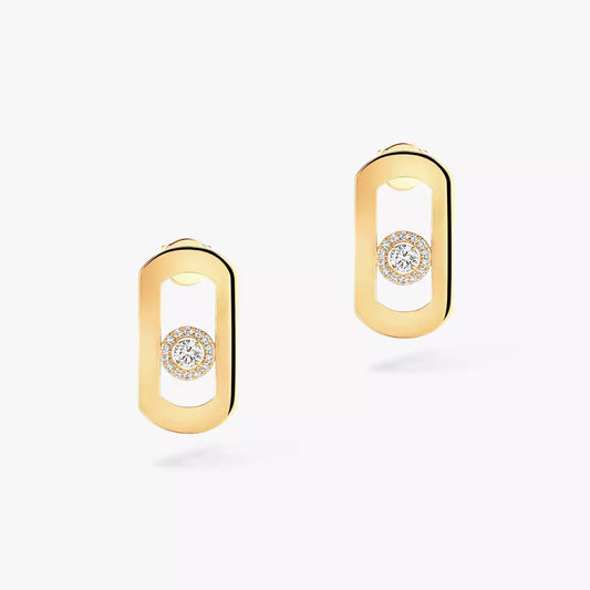 [⭐Miroze]So Move Diamond Earrings in Yellow Gold