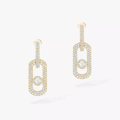 [⭐Miroze]So Move XL Pave_-Set Diamond Pendant Earrings