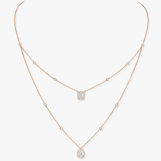[[⭐Miroze] ] MY TWIN 2 ROW DIAMOND NECKLACE