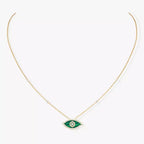 [⭐Miroze]Lucky Eye Diamond Necklace in Rose Gold and Turquoise