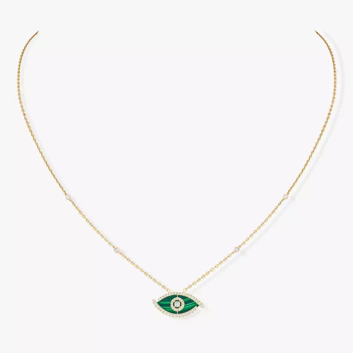 [⭐Miroze]Lucky Eye Diamond Necklace in Rose Gold and Turquoise