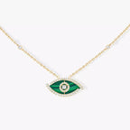 [⭐Miroze]Lucky Eye Diamond Necklace in Rose Gold and Turquoise