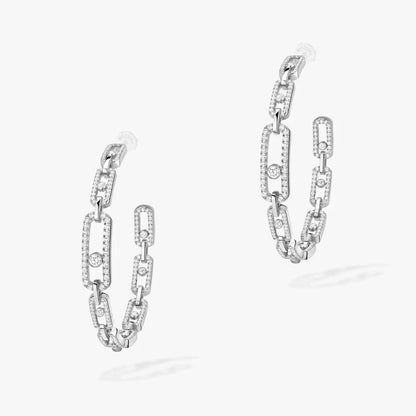 [[⭐Miroze]Move Link Diamond Hoop Earrings