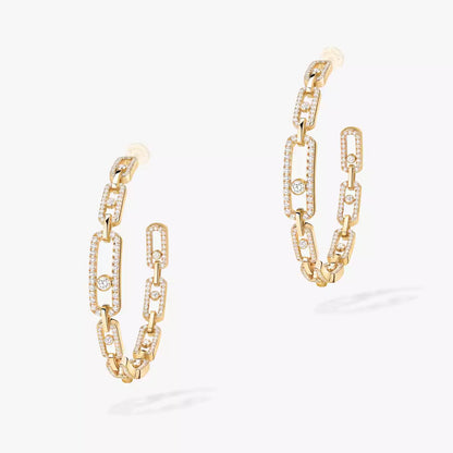 [[⭐Miroze]Move Link Diamond Hoop Earrings