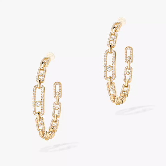 [[⭐Miroze]Move Link Diamond Hoop Earrings
