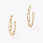 [[⭐Miroze]Move Link Diamond Hoop Earrings