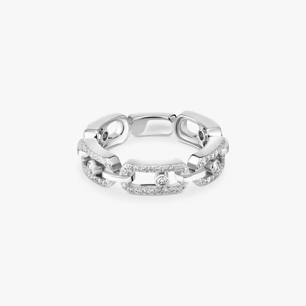 [⭐Miroze]Move Link Pave_-Set Diamond Ring in Gold