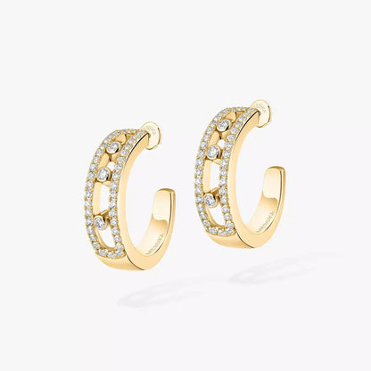 [⭐Miroze]Diamond Pave_ Hoop Earrings Move