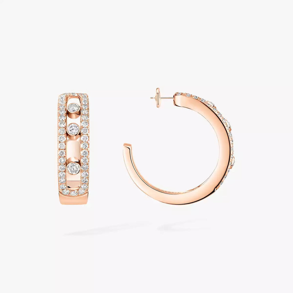 [⭐Miroze]Diamond Pave_ Hoop Earrings Move