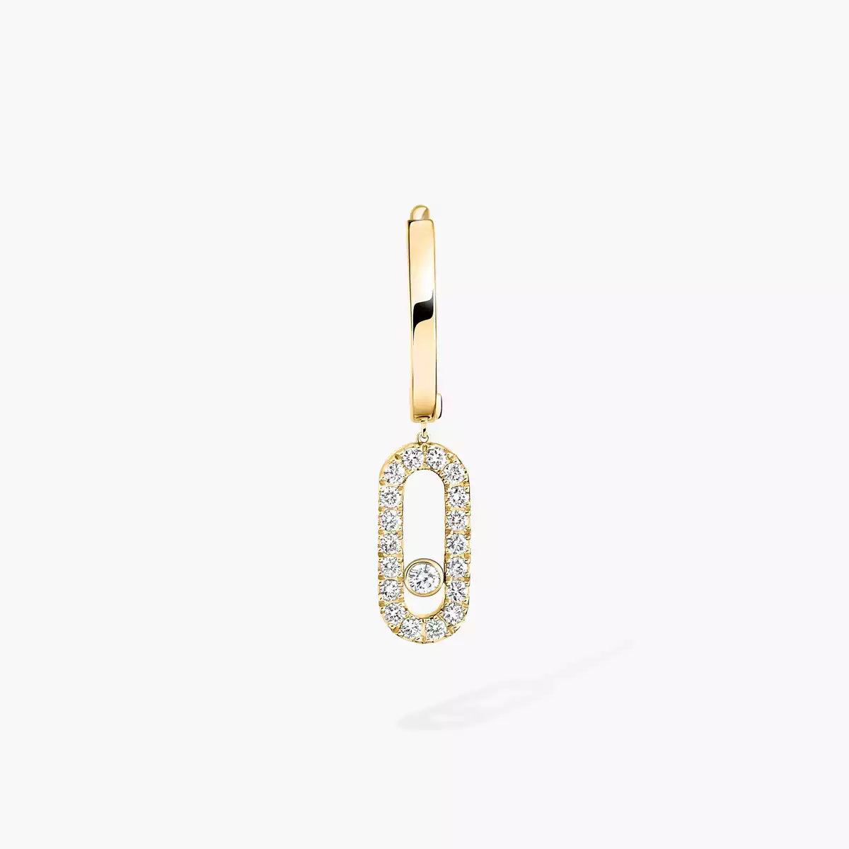 [⭐Miroze]Move Uno Single Diamond Hoop Earring