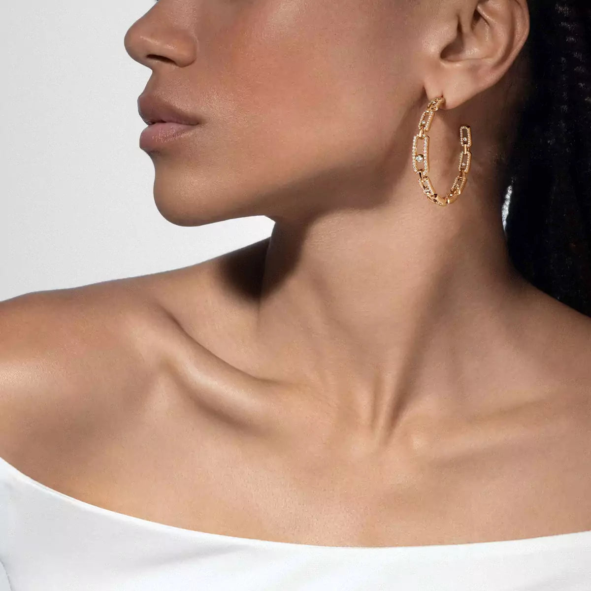 [[⭐Miroze]Move Link Diamond Hoop Earrings