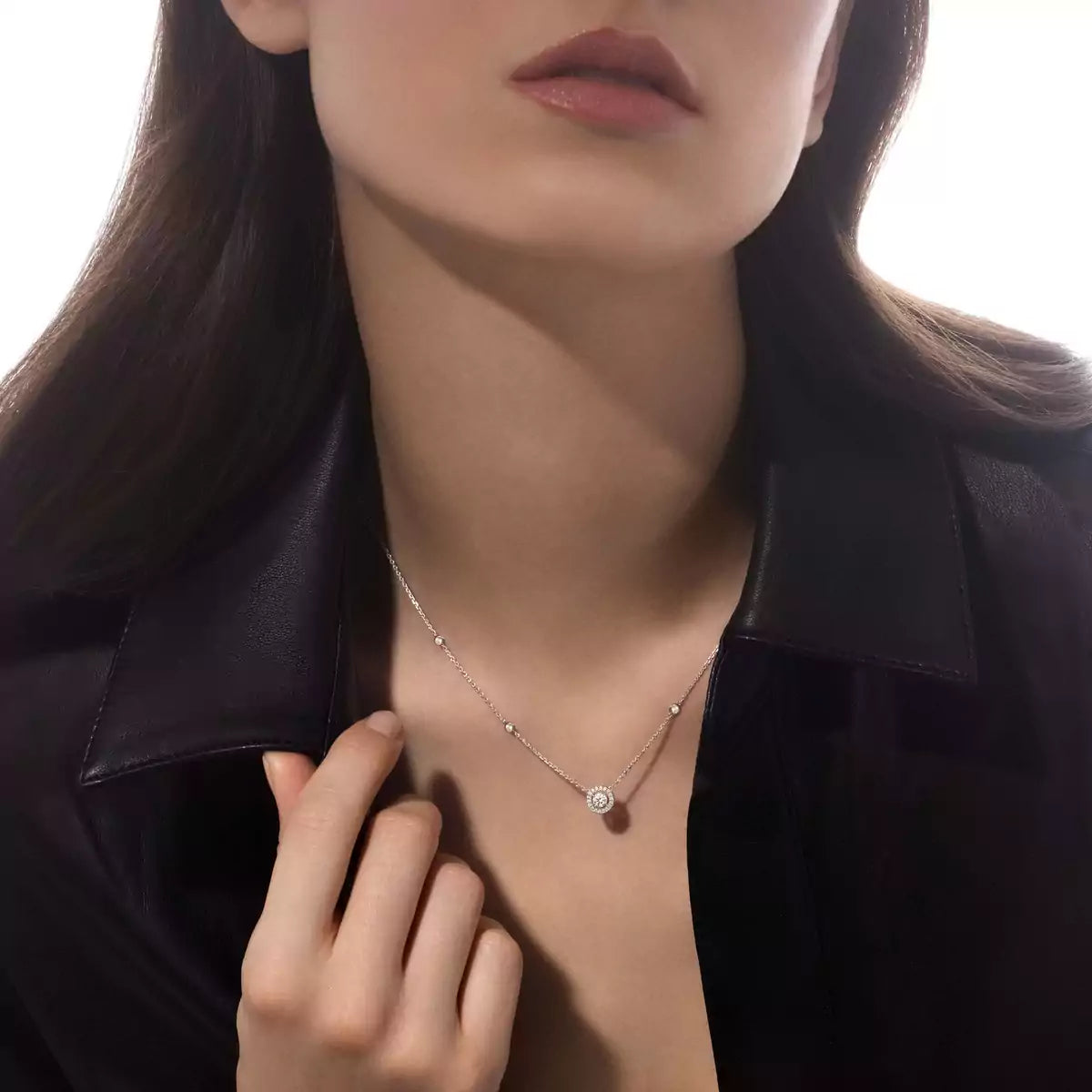 [⭐Miroze]Diamond Necklace 0,20ct Brilliant Shape Joy