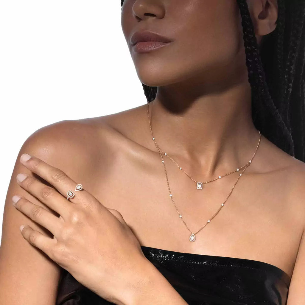 [⭐Miroze]Diamond Necklace My Twin 2 Rows