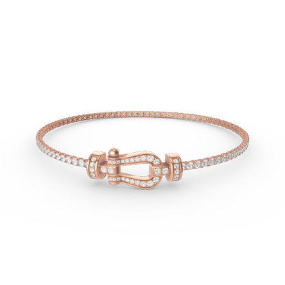 [⭐Miroze]FORCE  HORSESHOE  DIAMOND TENNIS BRACELET