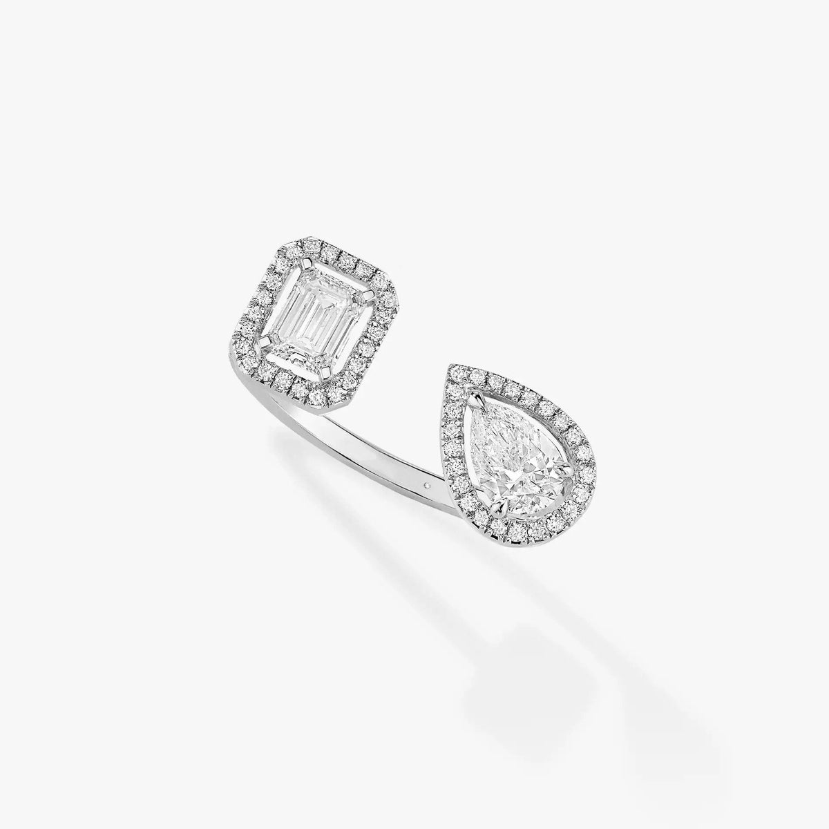 [⭐Miroze]MY TWIN TOI & MOI SILVER DIAMOND RING