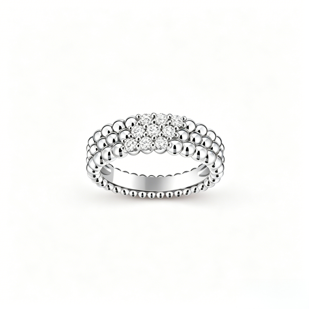 [⭐Miroze] THREE-ROW DIAMOND RING