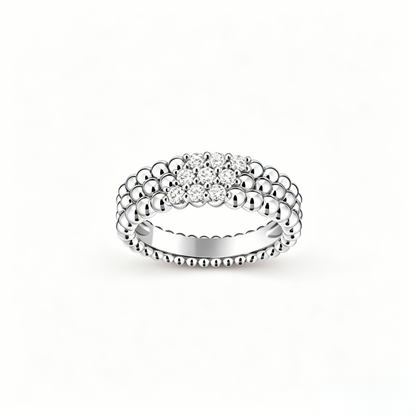 [⭐Miroze] THREE-ROW DIAMOND RING