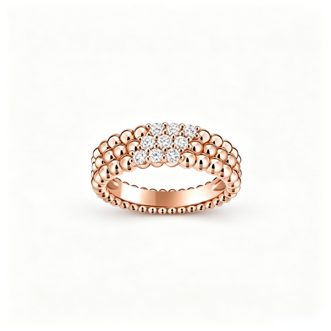 [⭐Miroze] THREE-ROW DIAMOND RING