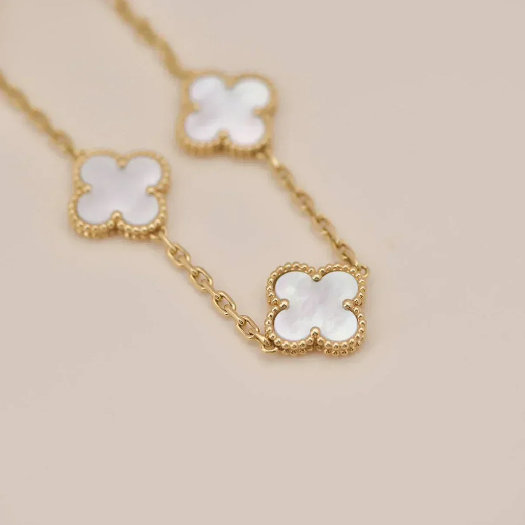 [⭐Miroze ]New CLOVER WHITE PEARL MOP 5 MOTIF BRACELET COLLECTION