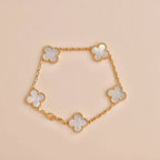 [⭐Miroze ]New CLOVER WHITE PEARL MOP 5 MOTIF BRACELET COLLECTION