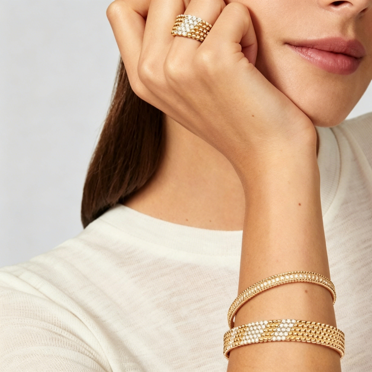 [⭐Miroze]  FIVE-ROW DIAMOND BRACELET