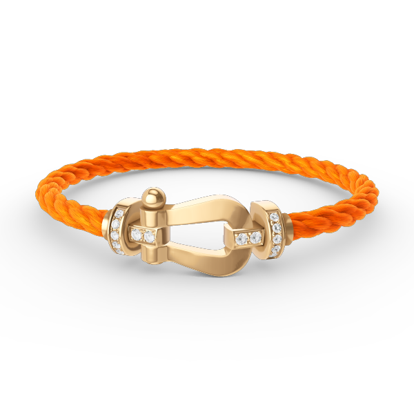 ⭐Miroze FORCE LARGE HORSESHOE HALF DIAMOND BRACELET GOLD