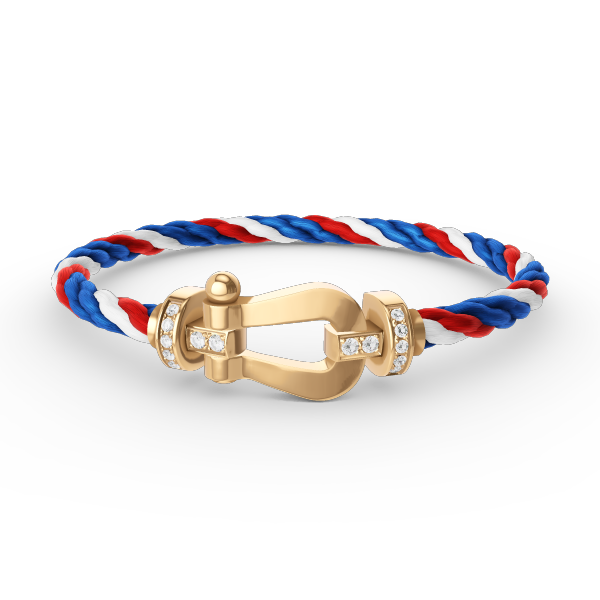 ⭐Miroze FORCE LARGE HORSESHOE HALF DIAMOND BRACELET GOLD