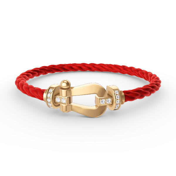 ⭐Miroze FORCE LARGE HORSESHOE HALF DIAMOND BRACELET GOLD