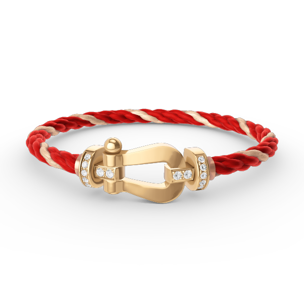 ⭐Miroze FORCE LARGE HORSESHOE HALF DIAMOND BRACELET GOLD